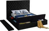 Bliss Contemporary Bed with Deep Tufting, Elegant Upholstery, and Versatile Storage Solutions