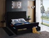 Bliss Contemporary Bed with Deep Tufting, Elegant Upholstery, and Versatile Storage Solutions