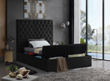 Bliss Contemporary Bed with Deep Tufting, Elegant Upholstery, and Versatile Storage Solutions