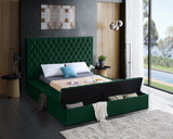 Bliss Contemporary Bed with Deep Tufting, Elegant Upholstery, and Versatile Storage Solutions