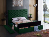Bliss Contemporary Bed with Deep Tufting, Elegant Upholstery, and Versatile Storage Solutions