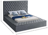 Bliss Contemporary Bed with Deep Tufting, Elegant Upholstery, and Versatile Storage Solutions