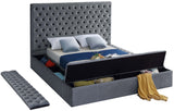 Bliss Contemporary Bed with Deep Tufting, Elegant Upholstery, and Versatile Storage Solutions