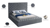 Bliss Contemporary Bed with Deep Tufting, Elegant Upholstery, and Versatile Storage Solutions