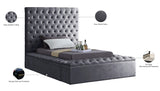 Bliss Contemporary Bed with Deep Tufting, Elegant Upholstery, and Versatile Storage Solutions