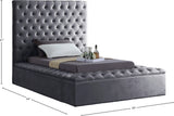 Bliss Contemporary Bed with Deep Tufting, Elegant Upholstery, and Versatile Storage Solutions