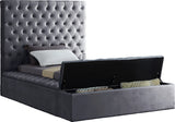 Bliss Contemporary Bed with Deep Tufting, Elegant Upholstery, and Versatile Storage Solutions