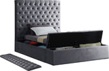 Bliss Contemporary Bed with Deep Tufting, Elegant Upholstery, and Versatile Storage Solutions