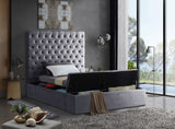 Bliss Contemporary Bed with Deep Tufting, Elegant Upholstery, and Versatile Storage Solutions