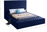 Bliss Contemporary Bed with Deep Tufting, Elegant Upholstery, and Versatile Storage Solutions