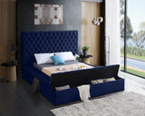 Bliss Contemporary Bed with Deep Tufting, Elegant Upholstery, and Versatile Storage Solutions
