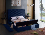 Bliss Contemporary Bed with Deep Tufting, Elegant Upholstery, and Versatile Storage Solutions