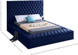 Bliss Contemporary Bed with Deep Tufting, Elegant Upholstery, and Versatile Storage Solutions