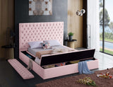 Bliss Contemporary Bed with Deep Tufting, Elegant Upholstery, and Versatile Storage Solutions