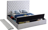 Bliss Contemporary Bed with Deep Tufting, Elegant Upholstery, and Versatile Storage Solutions