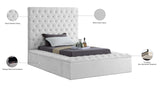 Bliss Contemporary Bed with Deep Tufting, Elegant Upholstery, and Versatile Storage Solutions