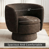 Bloom Upholstered Swivel Barrel Accent Chair (1-Piece)