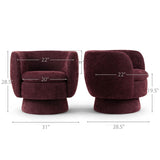 Bloom Upholstered Swivel Barrel Accent Chair (1-Piece)