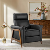 Bona Genuine Leather Power Recliner with Solid Wood Frame