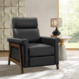 Bona Genuine Leather Power Recliner with Solid Wood Frame