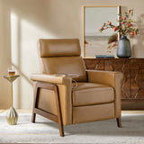 Bona Genuine Leather Power Recliner with Solid Wood Frame
