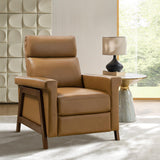 Bona Genuine Leather Power Recliner with Solid Wood Frame