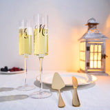 Wedding, Bridal Mr & Mrs Champagne Flutes Gift | Set of 2 (Gold)
