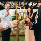 Wedding, Bridal Mr & Mrs Champagne Flutes Gift | Set of 2 (Silver)