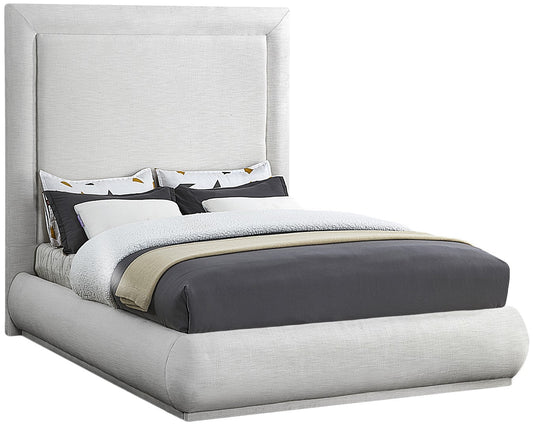 Brooke Elegant Mid Century Modern Upholstered Bed with High Headboard for Luxurious Sleep Experience