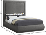 Brooke Elegant Mid Century Modern Upholstered Bed with High Headboard for Luxurious Sleep Experience