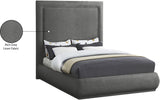 Brooke Elegant Mid Century Modern Upholstered Bed with High Headboard for Luxurious Sleep Experience