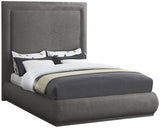 Brooke Elegant Mid Century Modern Upholstered Bed with High Headboard for Luxurious Sleep Experience