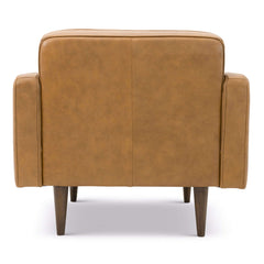 Giselle Leather Lounge Chair (Tan)