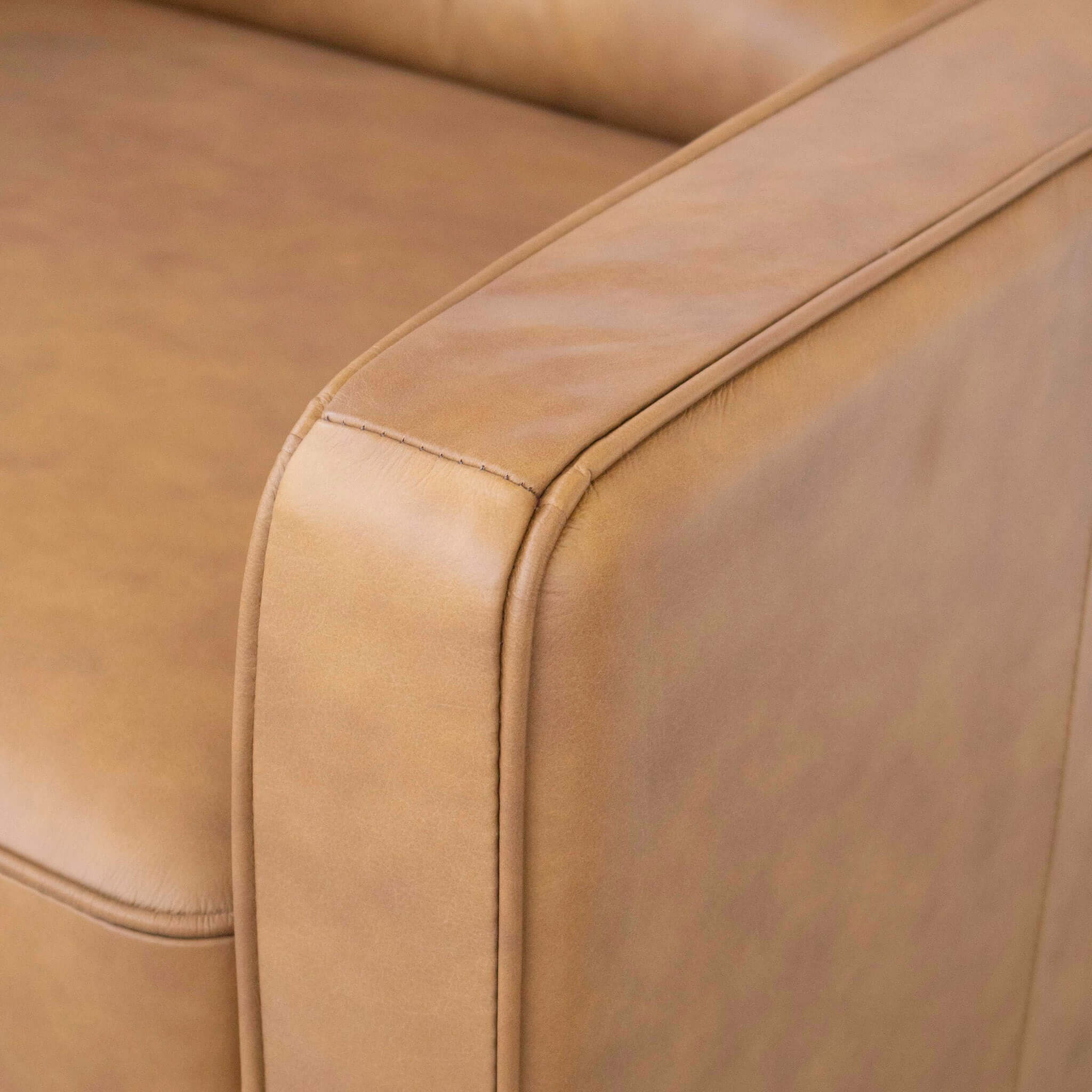 Giselle Leather Lounge Chair (Tan)