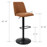 Bruno Upholstered Swivel Bar Stool (Set of 2)