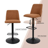 Bruno Upholstered Swivel Bar Stool (Set of 2)