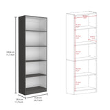 Ocala 3 Piece Living Room Set with Home Bookcase, Home 4 Shelves Bookcase & Home Xs Bookcase, Matt Gray / White, Modern Storage Solutions for Living Room, Office, and Bedroom