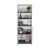Aynor 3 Piece Living Room Set with Home Bookcase, Home 4 Shelves Bookcase & Home 2-Door Bookcase, Matt Gray / White, Modern Storage for Living Room, Office, and Bedroom