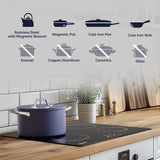 CIARRA 60cm Induction Cooker Built-in Induction Hob: Precision Cooking with 4-Zone Flexibility & Energy-Saving Performance CABBIH4-E