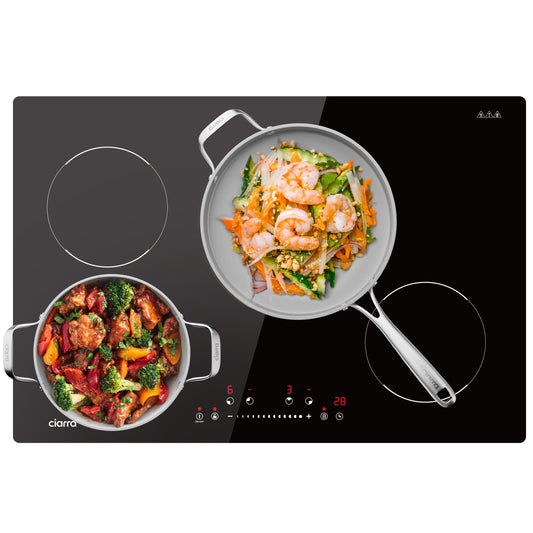 CIARRA 30 Inch Built-in Induction Cooktop 4 Burners 8200W with Booster CABIH304B-OW