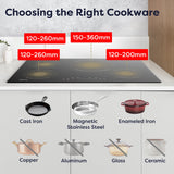 CIARRA 30 Inch Built-in Induction Cooktop 4 Burners 8200W with Booster CABIH304B-OW