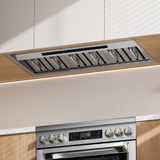 CIARRA Professional Series 34 inch Built-In Range Hood Insert with 4-Speed Levels and Smart Control | CAS34927A-OW