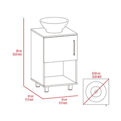 Cleveland 2 Piece Bathroom Set, Bathroom Vanity + Medicine Cabinet, White Finish