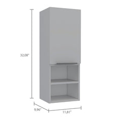 Cranston 2 Piece Bathroom Set, Linen Cabinet + Medicine Cabinet, White Finish