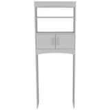 TUHOME Oakland 2-Piece Bathroom Set with Tall Storage Cabinet and Multi-Shelf Organizer, Modern Space-Saving Bathroom Furniture for Toiletries, Towels and Essentials, 67.79"H x 14.37"W x 16.04"D, White
