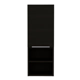 TUHOME Concord 2-Piece Bathroom Set with Tall Storage Cabinet and Wall-Mounted Cabinet, Modern Bathroom Storage Solution, 62.2"H x 20.1"W x 8.5"D, Black