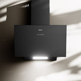 Pre-Order | Ciarra 60cm Inclined Angled Cooker Hood Recirculation or Extraction Modes Stainless Steel Design in Black CBCB6762A-OW