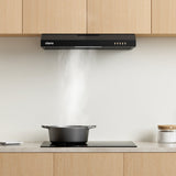 CIARRA 60cm Slim Cooker Hood in Black Under Cabinet CBCB6903A-B