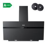 CIARRA 90cm Frosted Glass Angled Cooker Hood Anti-Fingerprint A+++ Wifi & Touch Control CBCG9736H-G