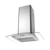 CIARRA 60cm Glass Cooker Hood Curved Stainless Steel A+++ CBCS6506B-OW